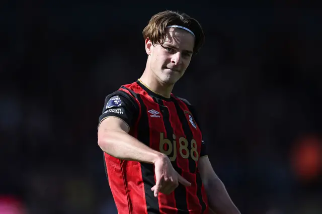 Alex Scott of Bournemouth celebrates scoring their 1st goal