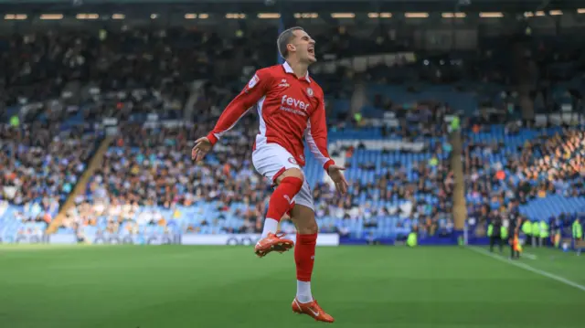 Bristol City's Anis Mehmeti celebrates at Hillsborough