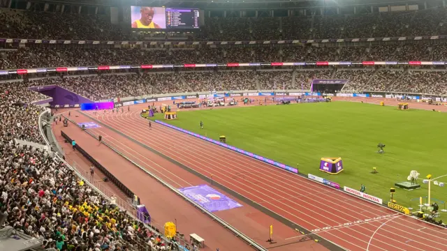 A view of the National Stadium in Tokyo