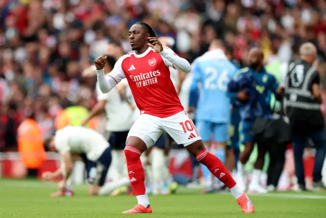 Arsenal's Eberechi Eze before the match
