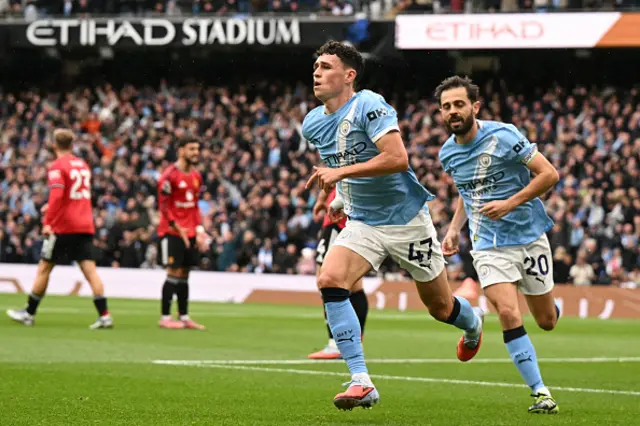 Phil Foden celebrates