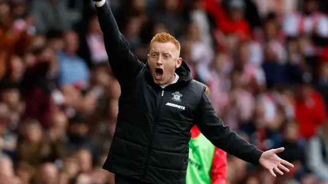 Southampton manager Will Still protests