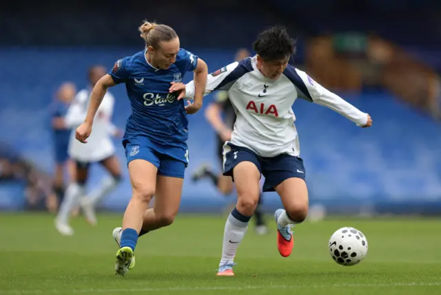 Tottenham Hotspur's Toko Koga in action with Everton's Ornella Vignola