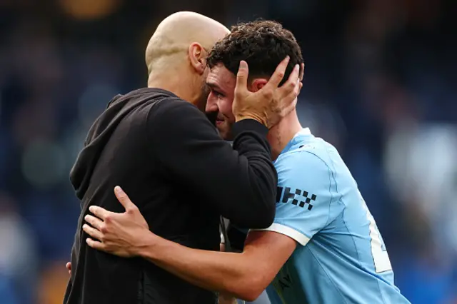Manchester City Manager Pep Guardiola celebrates