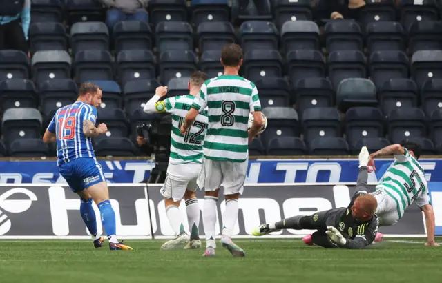Kilmarnock shot on goal