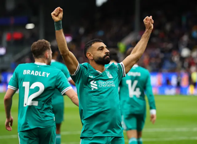 Mohamed Salah of Liverpool celebrates