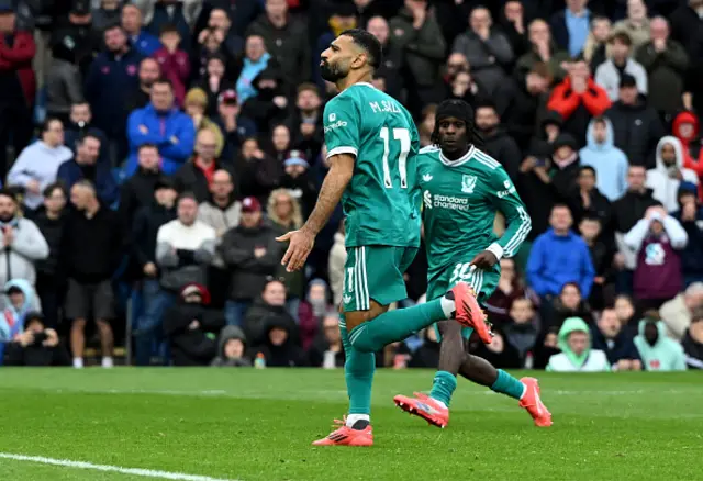 Mohamed Salah of Liverpool celebrates