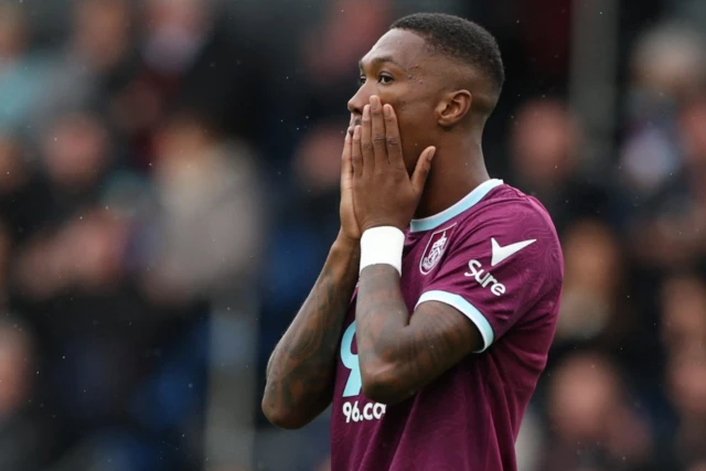 Burnley's Jaidon Anthony reacts