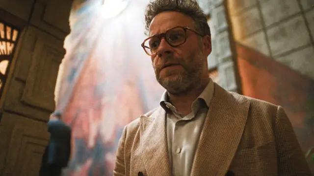 A screengrab from The Studio, featuring Seth Rogen