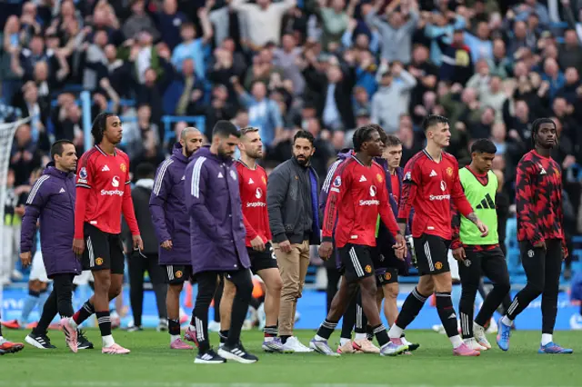 Ruben Amorim, Manager of Manchester United, looks dejected