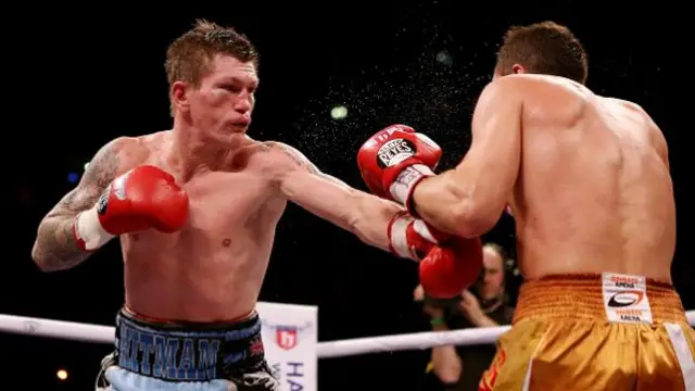 Ricky Hatton in a boxing ring