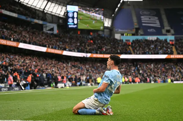 Phil Foden celebrates