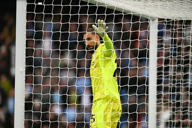 Gianluigi Donnarumma keeps goal