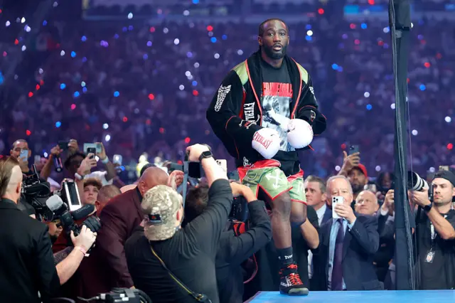 Terence Crawford enters the ring