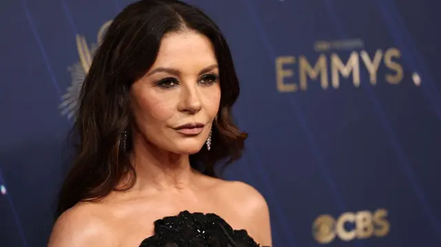 Catherine Zeta-Jones in a black dress