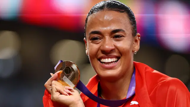 Gold medallist Switzerland's Ditaji Kambundji