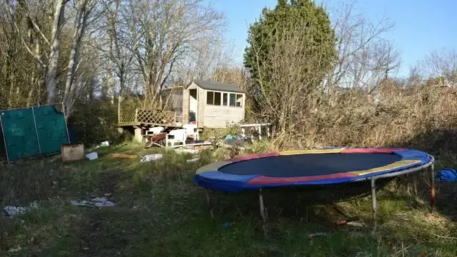 A shed in a field