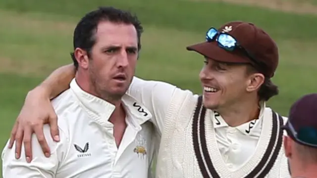 Dan Worrall takes a wicket
