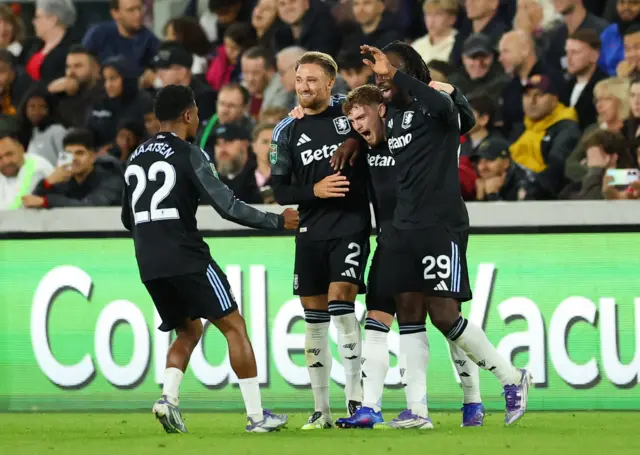 Aston Villa celebrate