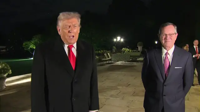 Donald Trump speaks alongside ambassador