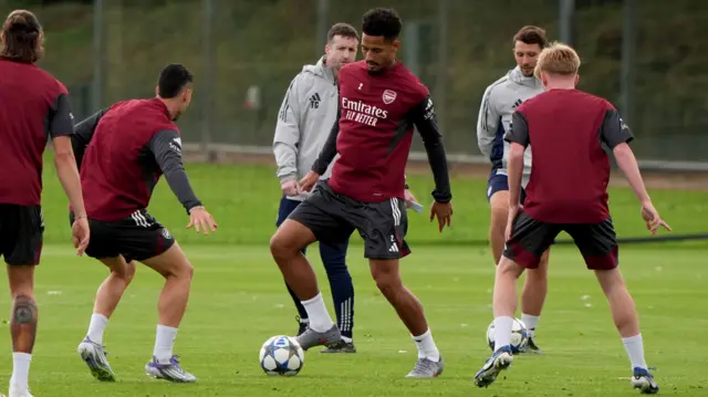 William Saliba in training