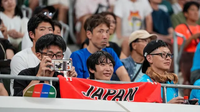 Japanese fans at the National Stadium