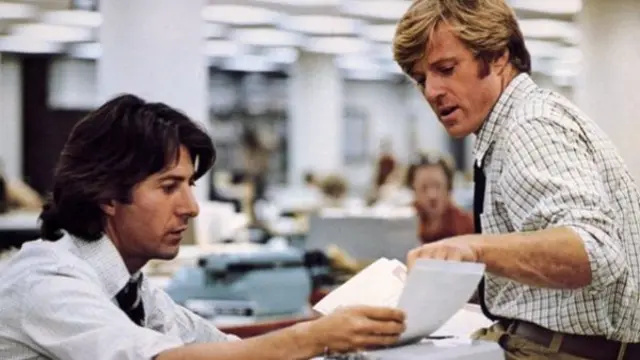 With Dustin Hoffman in All The President's Men