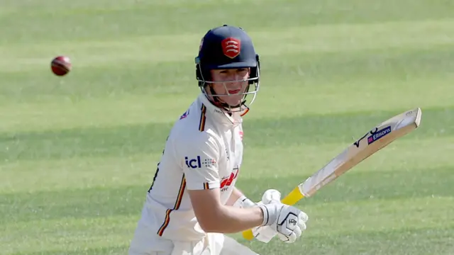 Charlie Allison batting for Essex