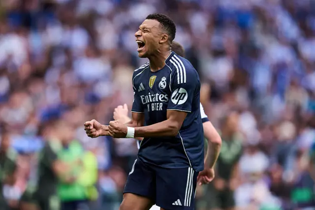 Kylian Mbappe celebrating