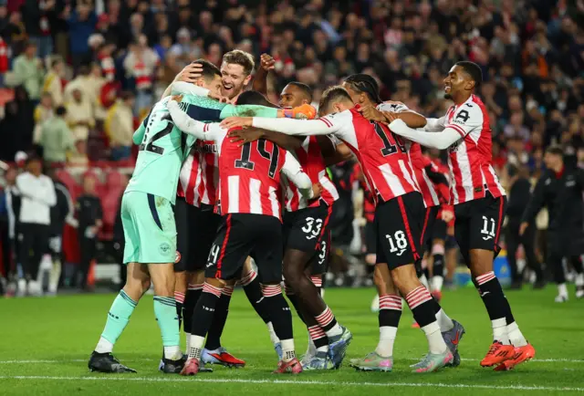 Brentford celebrate