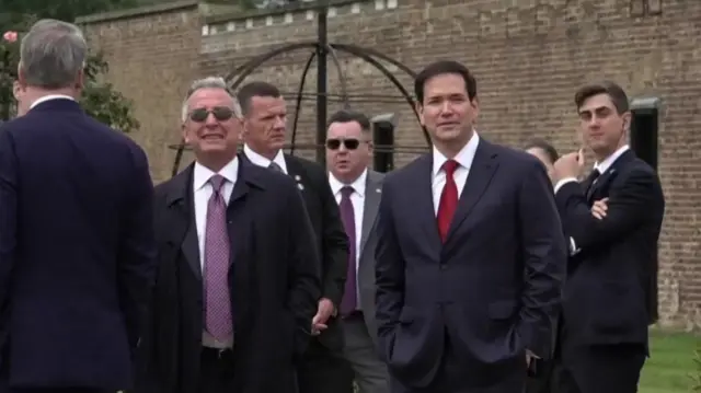 US Secretary of State Marco Rubio pictured outside Windsor Castle