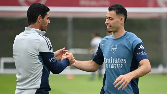 Mikel Arteta and Gabriel Martinelli