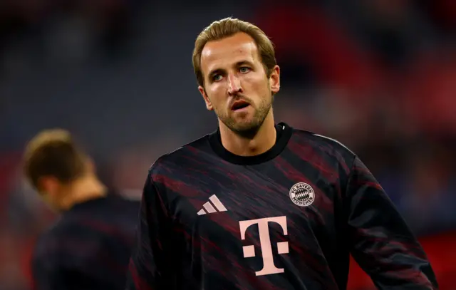 Harry Kane of Munich reacts before the UEFA Champions League league phase match between Bayern Munich and Chelsea in Munich, Germany, 17 September 2025.