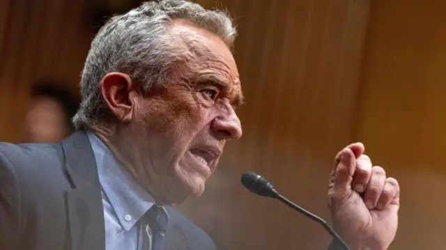 Health Secretary RFK Jr speaking to senators earlier this month