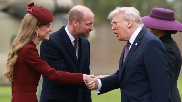 Prince and Princess of Wales with Donald and Melania Trump