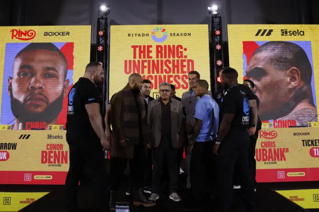 Chris Eubank Jr and Conor Benn face off