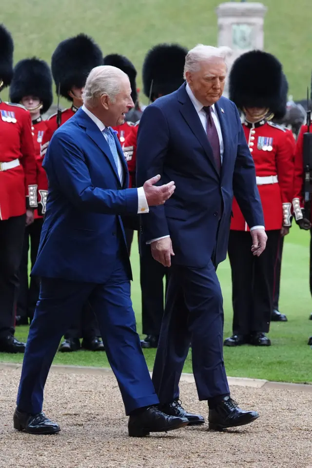 King and Trump share a word