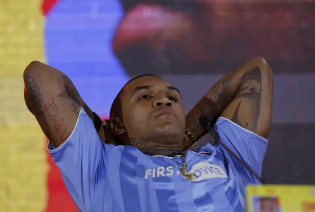 Conor Benn at a news conference