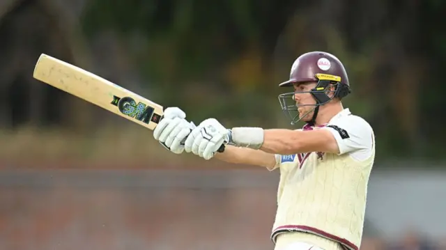Somerset all-rounder Kasey Aldridge with bat in hand
