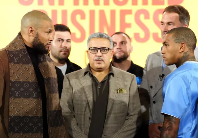 Chris Eubank Jr and Conor Benn face off