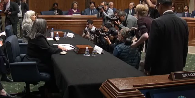 Susan Monarez (left) and Debra Houry take their seats