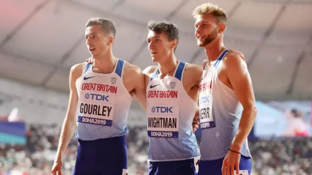 The last time Neil Gourley, Jake Wightman and Josh Kerr were all involved in a final was the 2019 World Championships in Doha