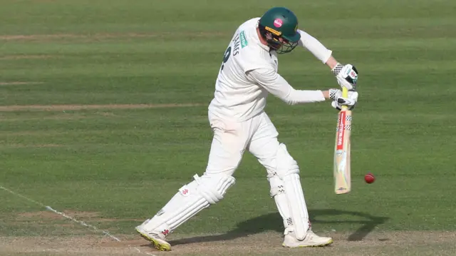 Lyndon James batting for Notts