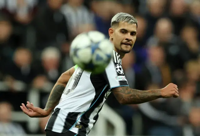Newcastle United's Bruno Guimaraes in action