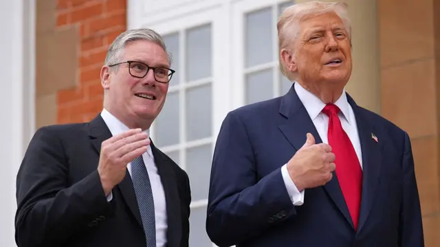 Starmer and Trump talk together