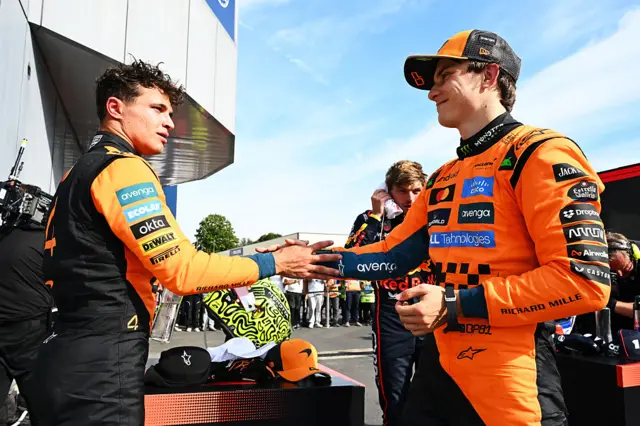 Lando Norris and Oscar Piastri