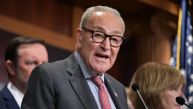 Chuck Schumer speaking at the US Capitol
