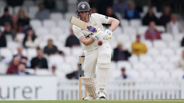 Dan Lawrence batting for Surrey