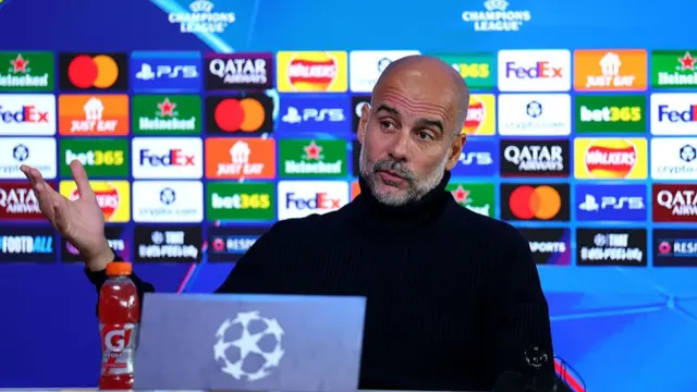 Guardiola in a press conference