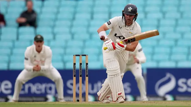 Rory Burns batting for Surrey against Notts